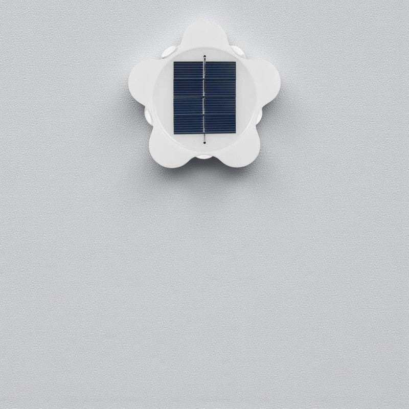 Solarbetriebene LED-Außenwandleuchte Pentagramm Design moderne Beleuchtung