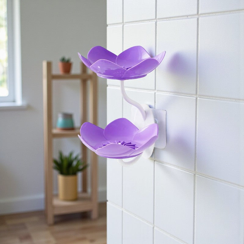 Wandmontierte Seifenschale mit Abflussdesign für ordentliche und hygienische Badezimmer