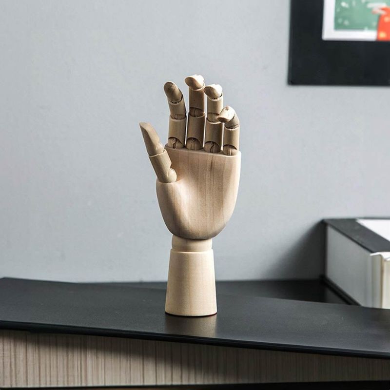 Rustica - Holz-Handmodell mit flexiblen Gelenken &
