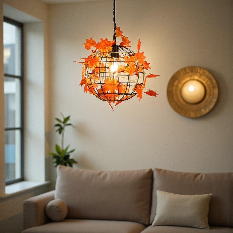 Rustikale kugelförmige Pendelleuchte Art-Deco-inspirierte dekorative Beleuchtung