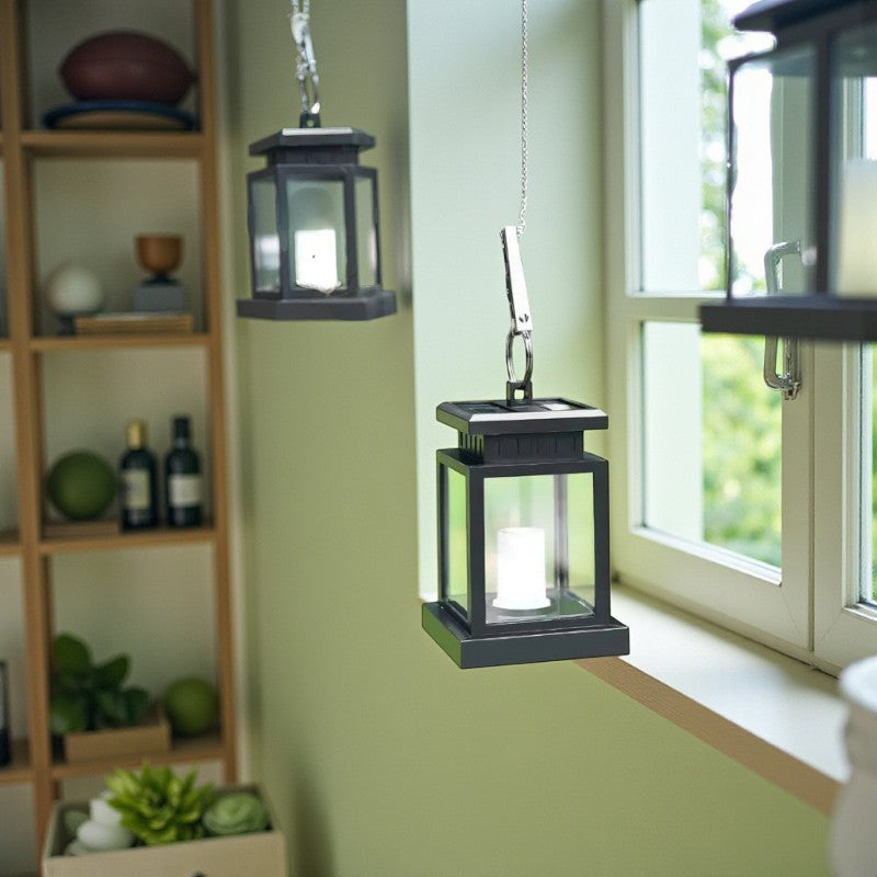 Solarbetriebene LED Leuchte mit Aufhängehaken