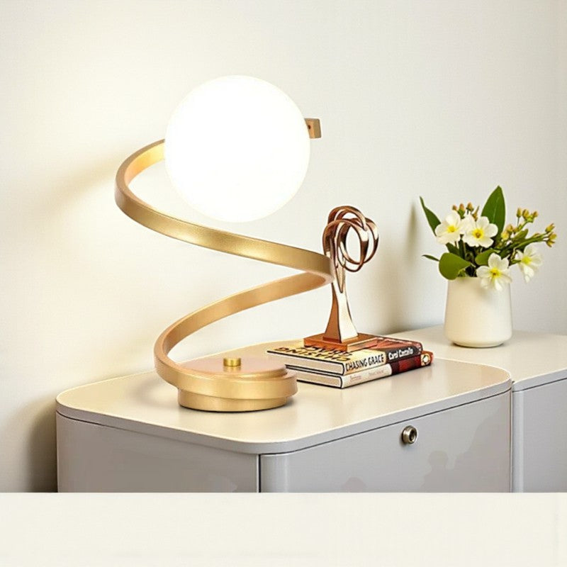 LED-Tischlampe mit rundem Design und Ein-/Ausschalter für modernes Zuhause und Büro