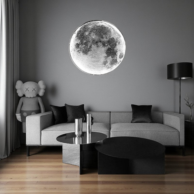 Minimalistische LED Mond Wandleuchte für eine gemütliche Atmosphäre