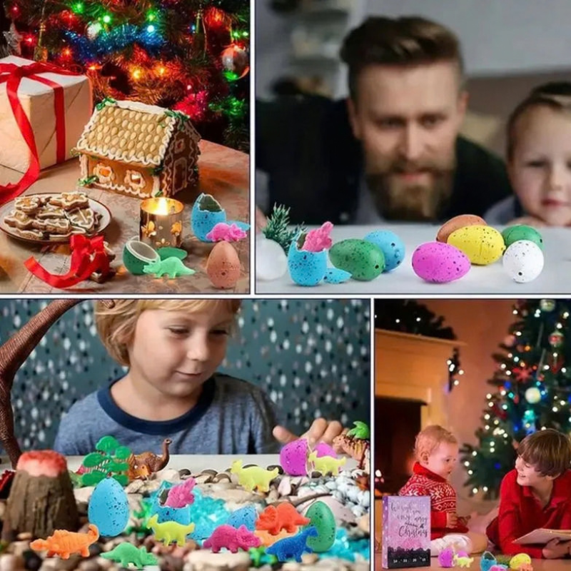 Rexingle - Dinosaurier-Adventskalender mit 24 Figuren und Spielmatte