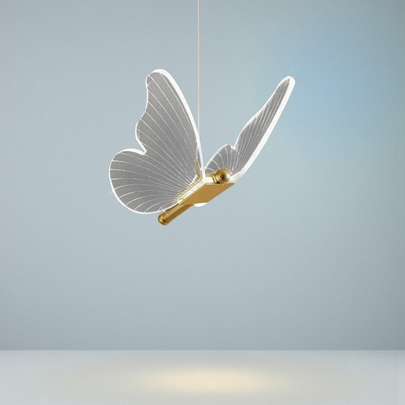 Minimalistische Acryl-Schmetterling-LED-Hängelampe Moderne Dekorative Beleuchtung