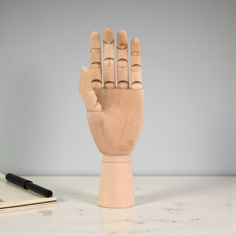 Holz Handmodell mit flexiblen Gelenken und modernem Design