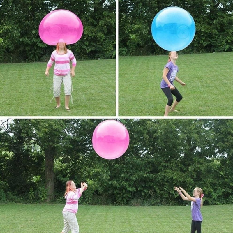 BubbleBounce - Aufblasbarer Bubble-Ball mit Selbstverschluss und Wiederverwendbarem Design