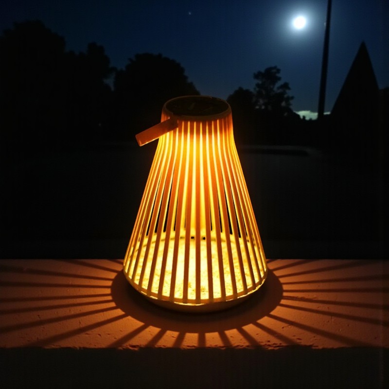 Solar-LED-Hängeleuchte mit Käfig und Griff