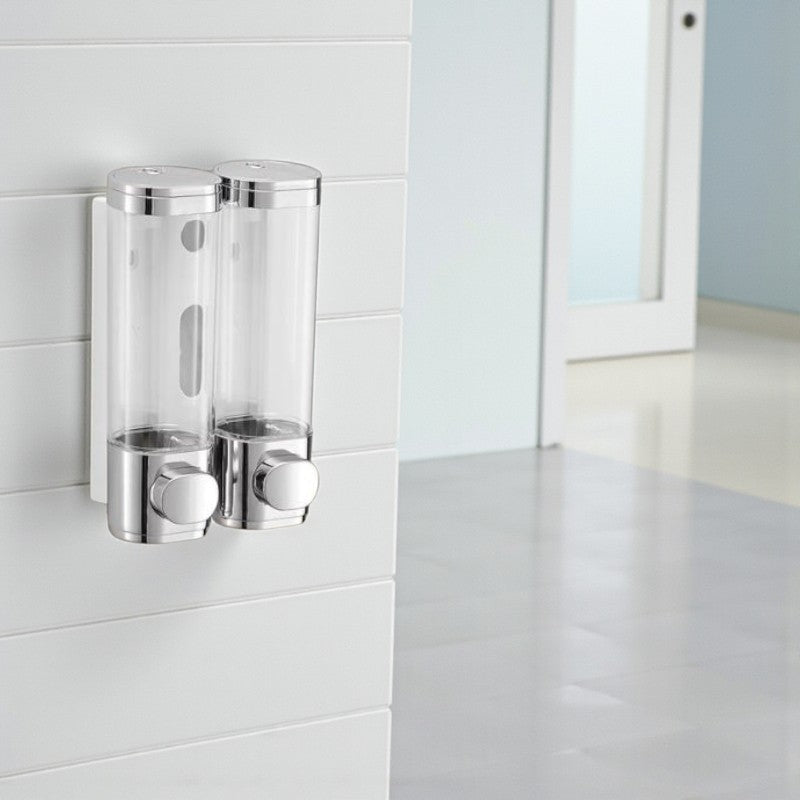 Wandmontierter Seifenspender für den Einsatz im Badezimmer mit nachfüllfreundlichem Design für organisierte Waschbeckenbereiche