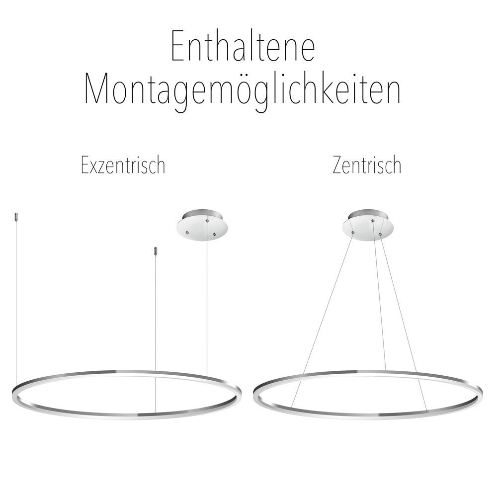 Skapetze - LED-Ring-Pendelleuchte 120 cm, dimmbar