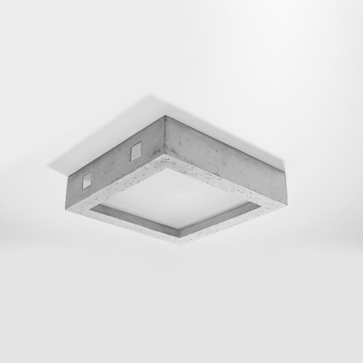 Quadratische - Deckenleuchte aus Beton