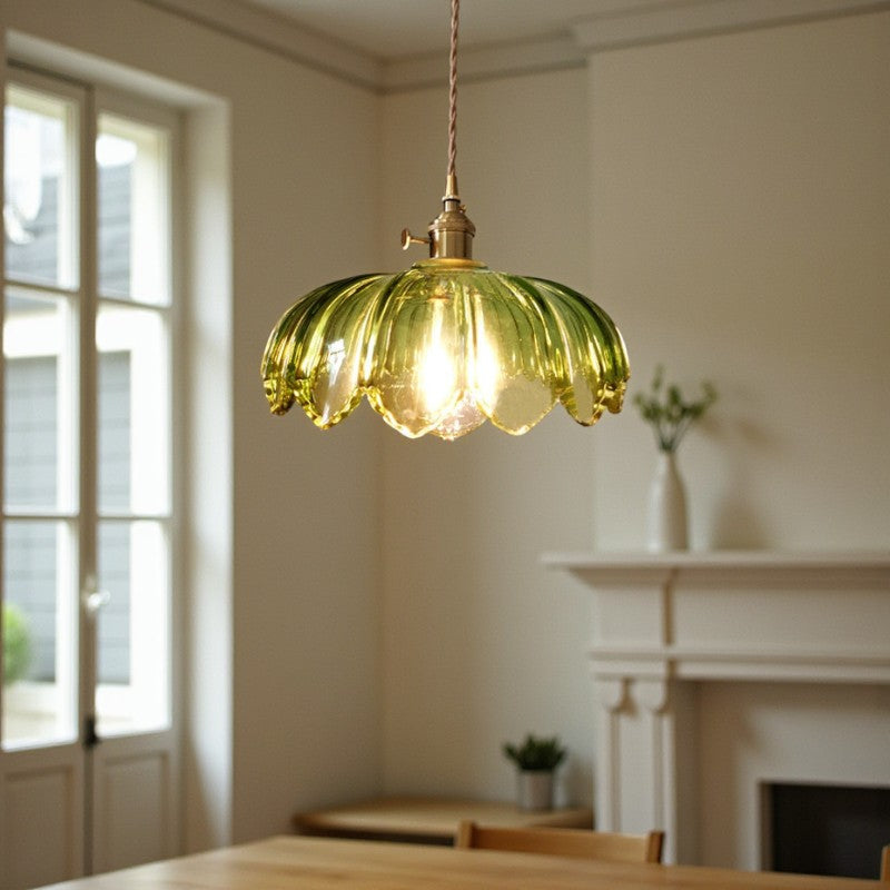Vintage-Glas-Pendelleuchte für romantische Atmosphäre