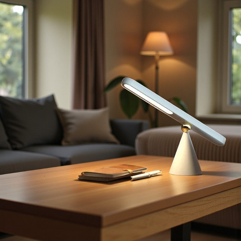 LED-Lampe mit verstellbarem Kopf und stabilem Ständer für vielseitige Anwendungen