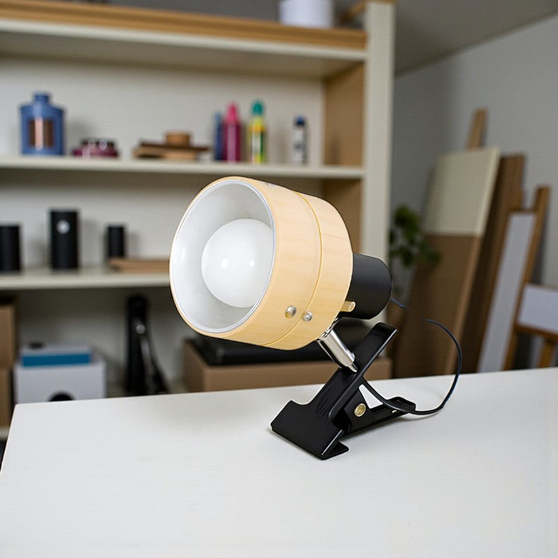 LED-Lampe mit verstellbarer Klammer und runder Form für flexible Beleuchtung