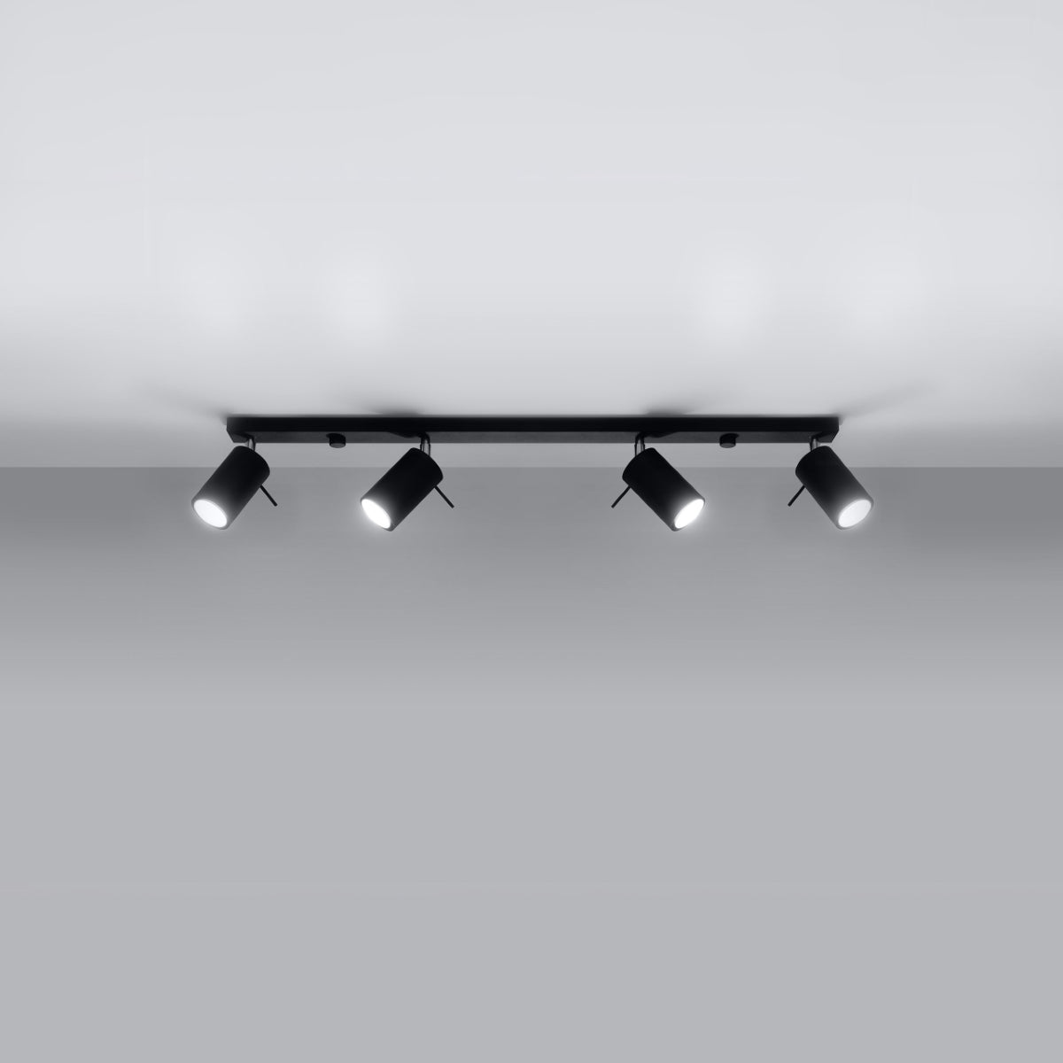 RING - 4L Deckenleuchte, schwarz, 4-flammig, GU10