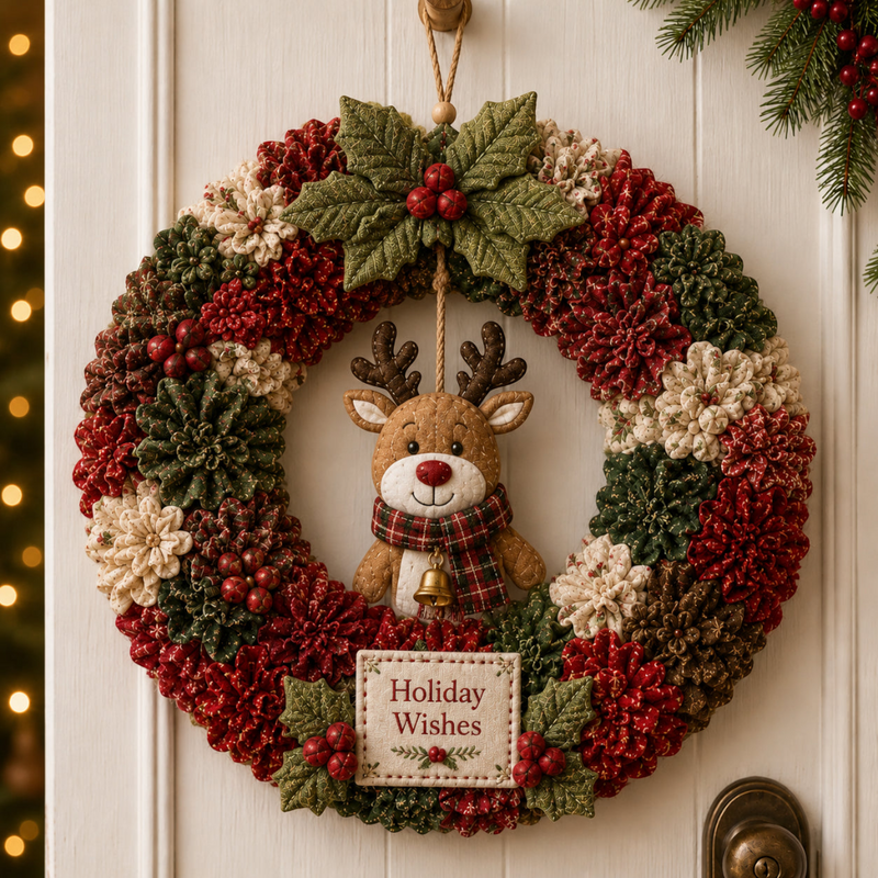 Kranvella – 3D-DIY-Set für Weihnachtskranz aus Stoff