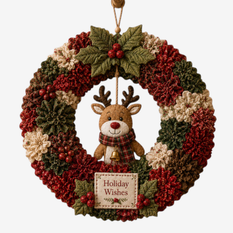Kranvella – 3D-DIY-Set für Weihnachtskranz aus Stoff
