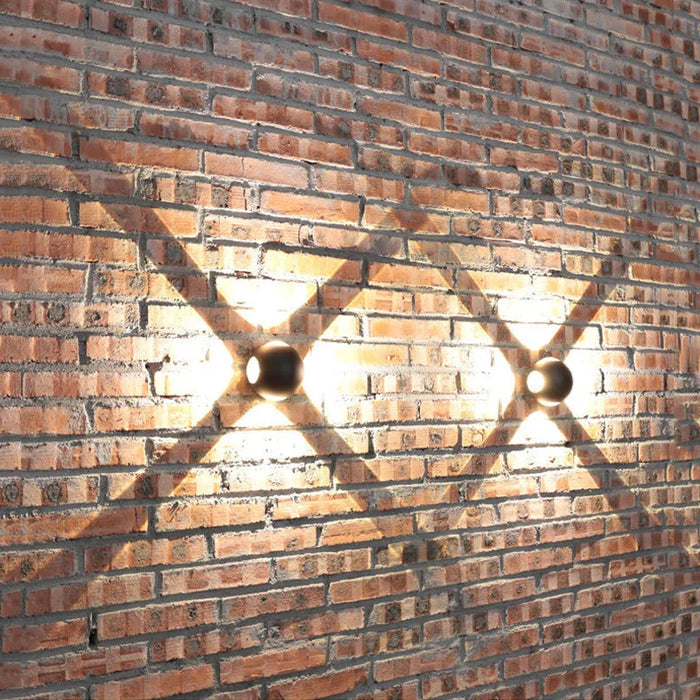 Kugelform - Aluminium-Wandleuchte, Kugelform, Schutzart IP65