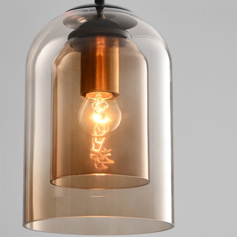 Mid-Century - Pendelleuchte Doppelglas