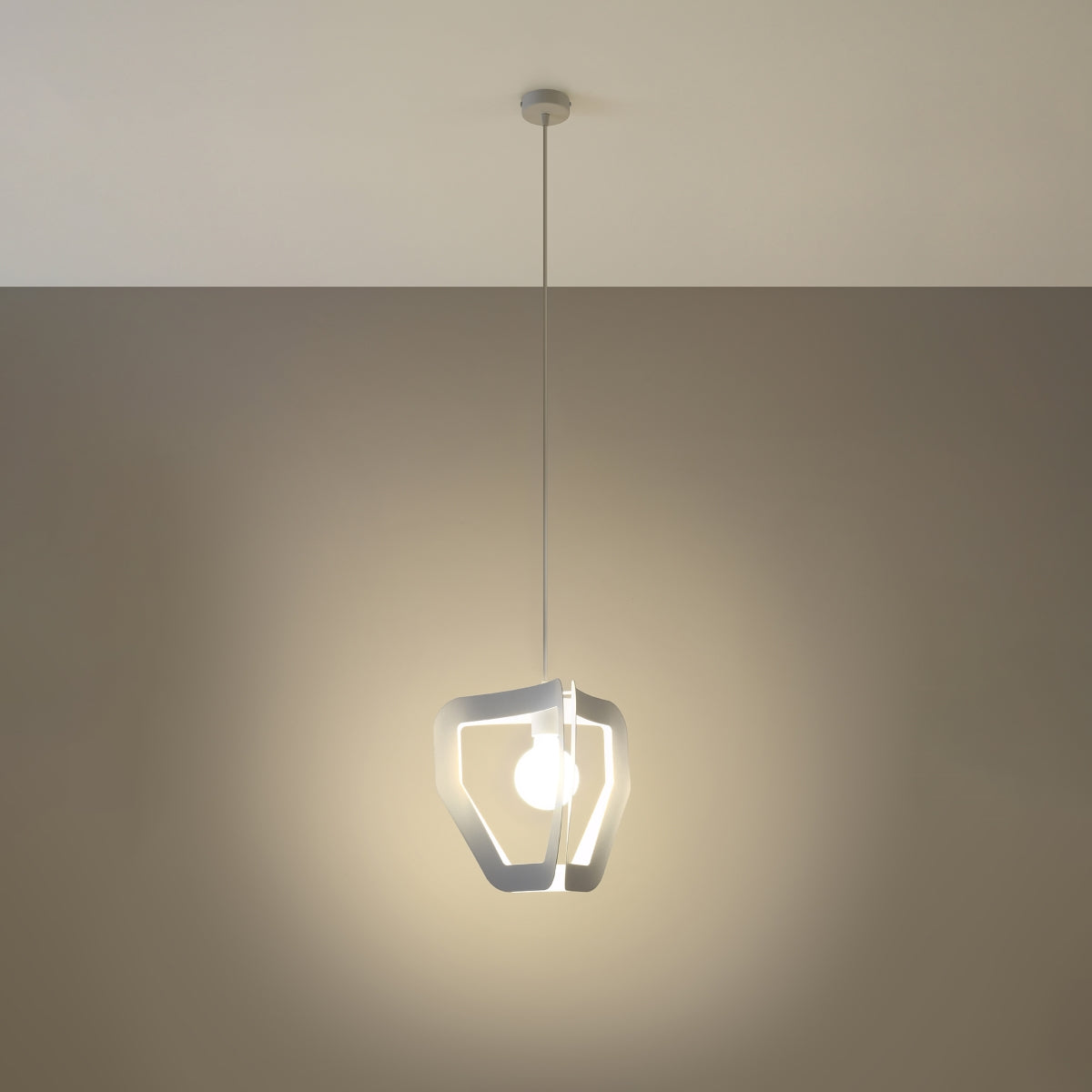 TRES - Pendelleuchte, weiß, 1-flammig, E27