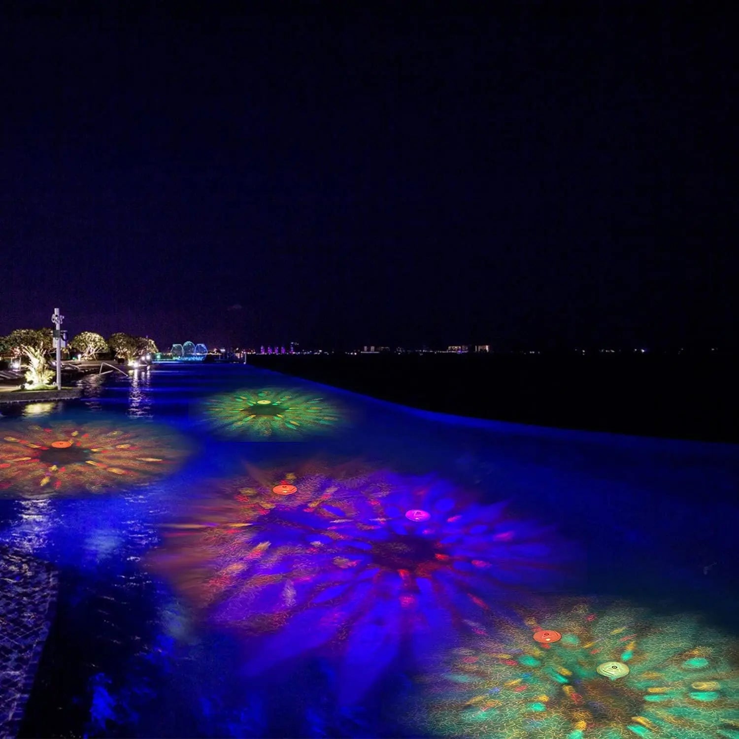 Schwimmende - RGB-Discoleuchte IP68 für Pool & Badewanne