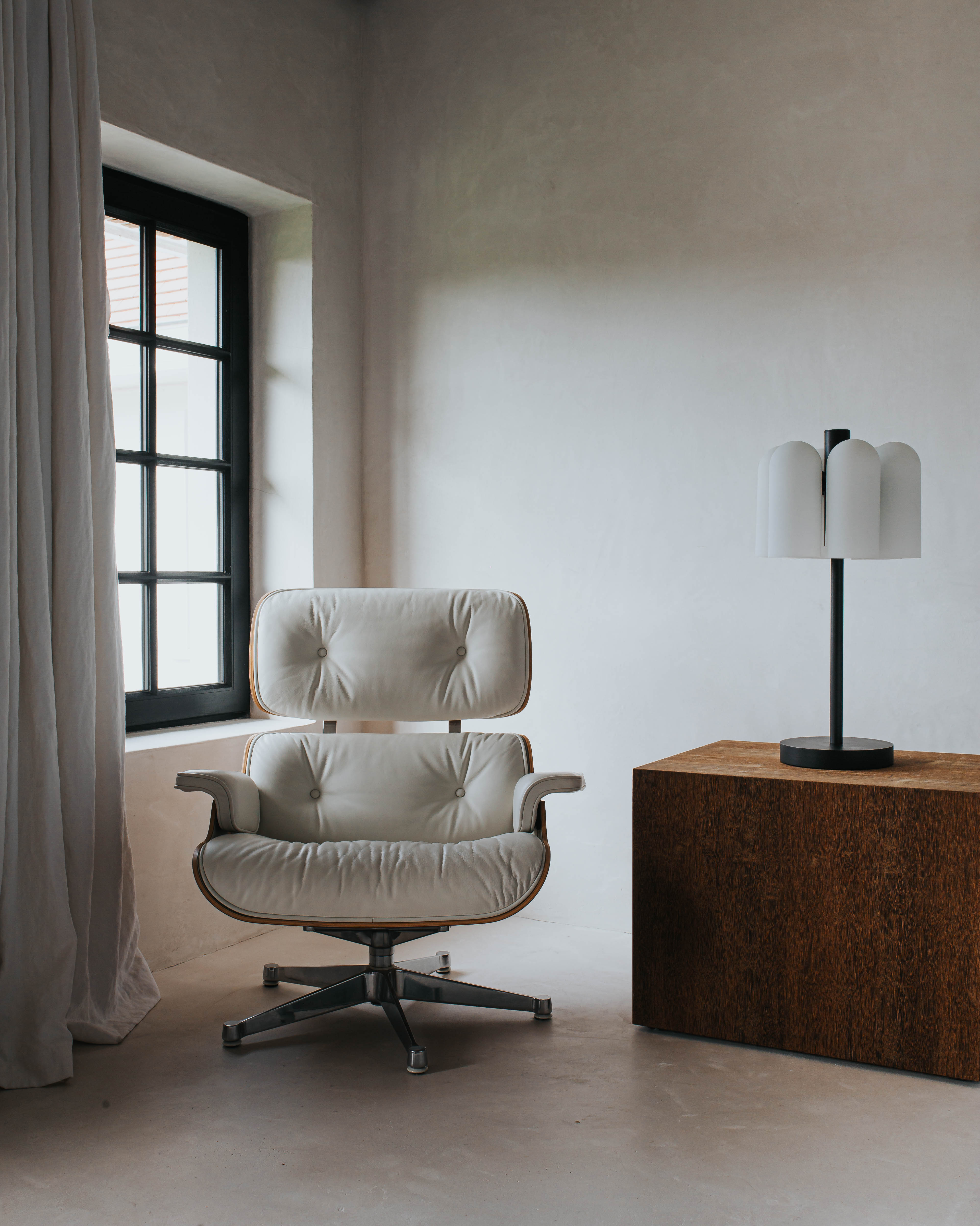 Metall/Glas - Designer-Tischleuchte, Metall/Glas