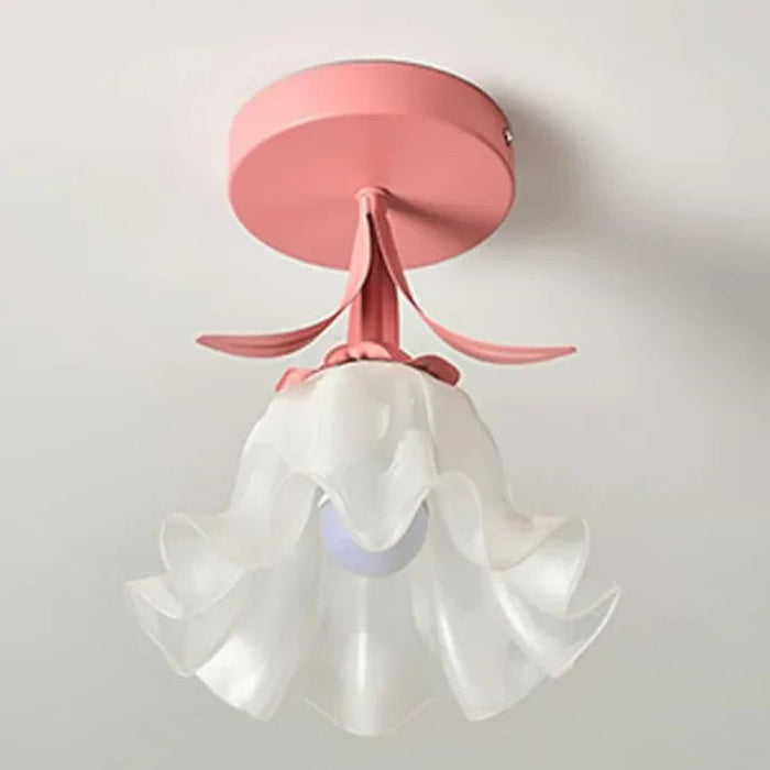 Claria - Tiffany-Deckenleuchte mit kleinen Glasblumen