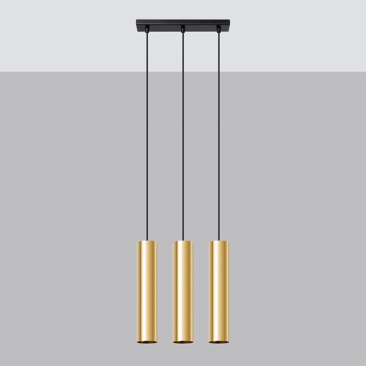 Stella - 3-flammige Pendelleuchte, poliertes Gold