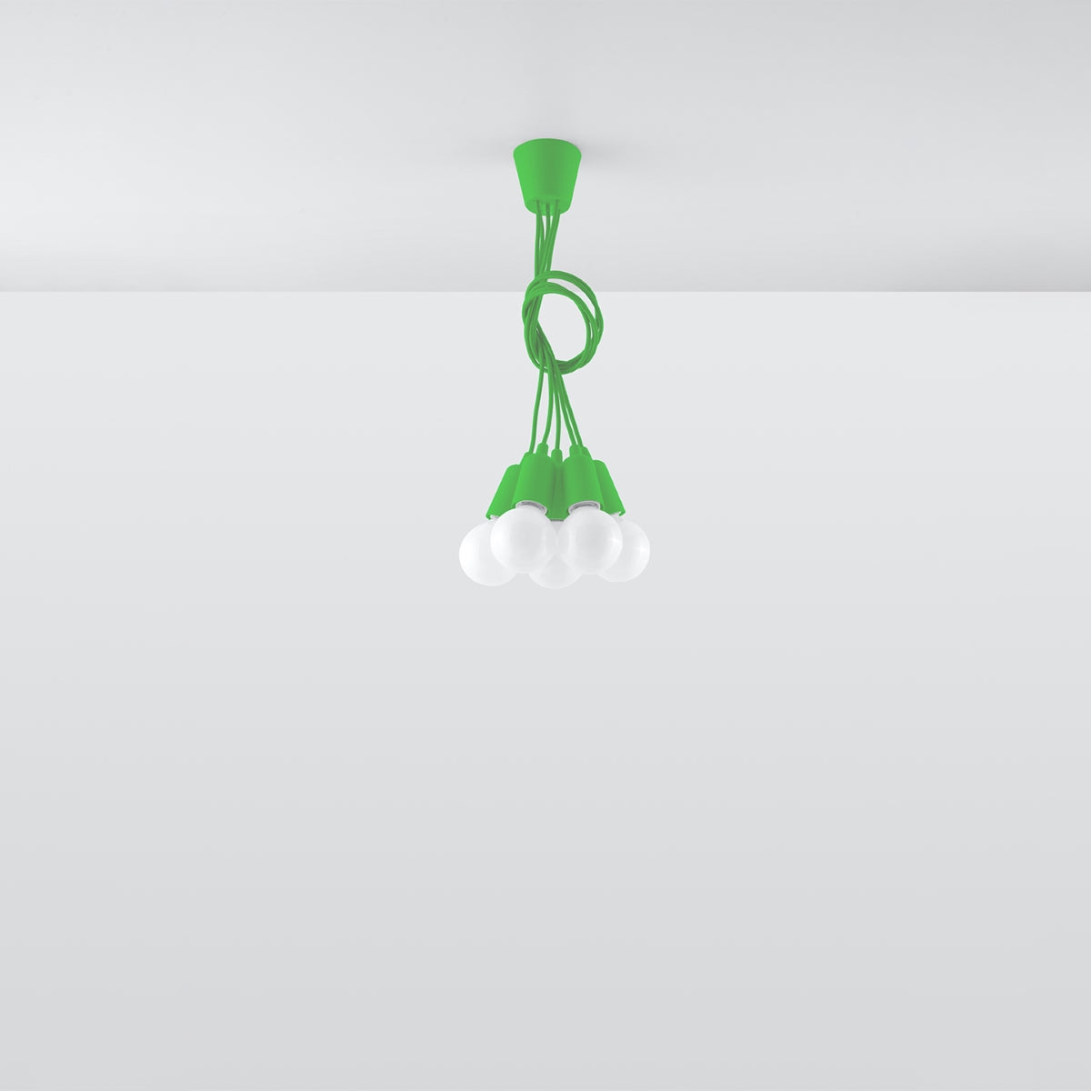 Solara - Grüne 5-flammige Pendelleuchte