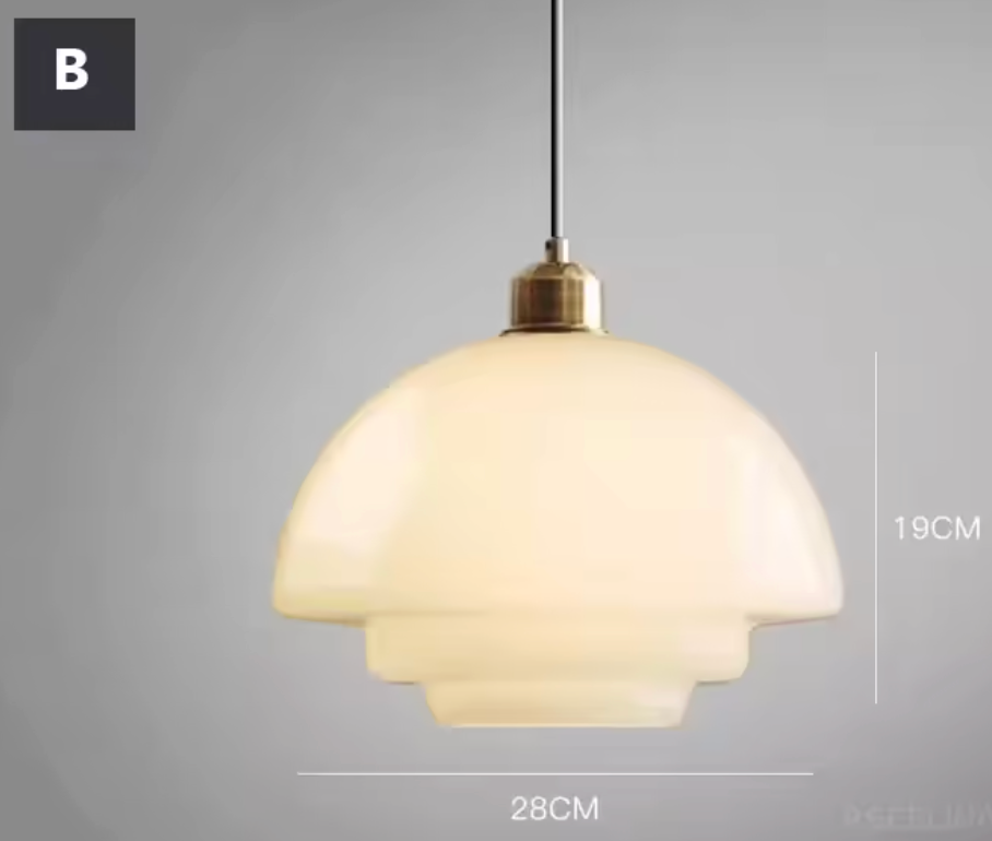 Aurela - Elegante Pendelleuchte aus weißem Glas – Zeitloses