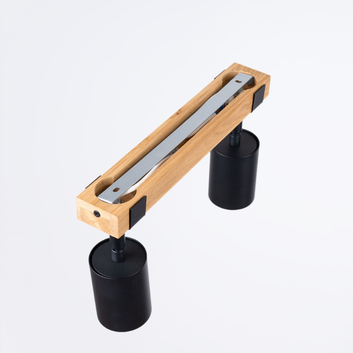 FAGER - 2 Deckenleuchte, Schwarz/Naturholz
