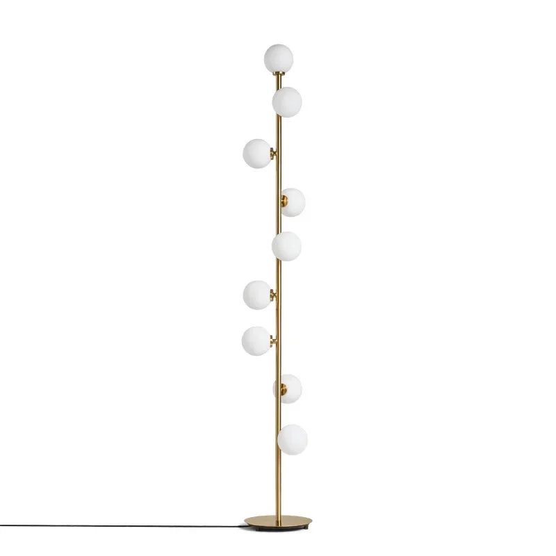 Nordische - Stehleuchte 165 cm mit 9 Glaskugeln