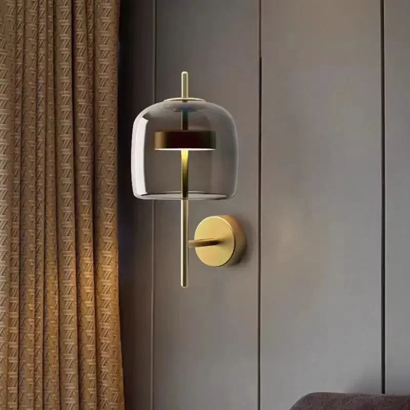 Nordische - Design-Wandleuchte aus Glas mit LED
