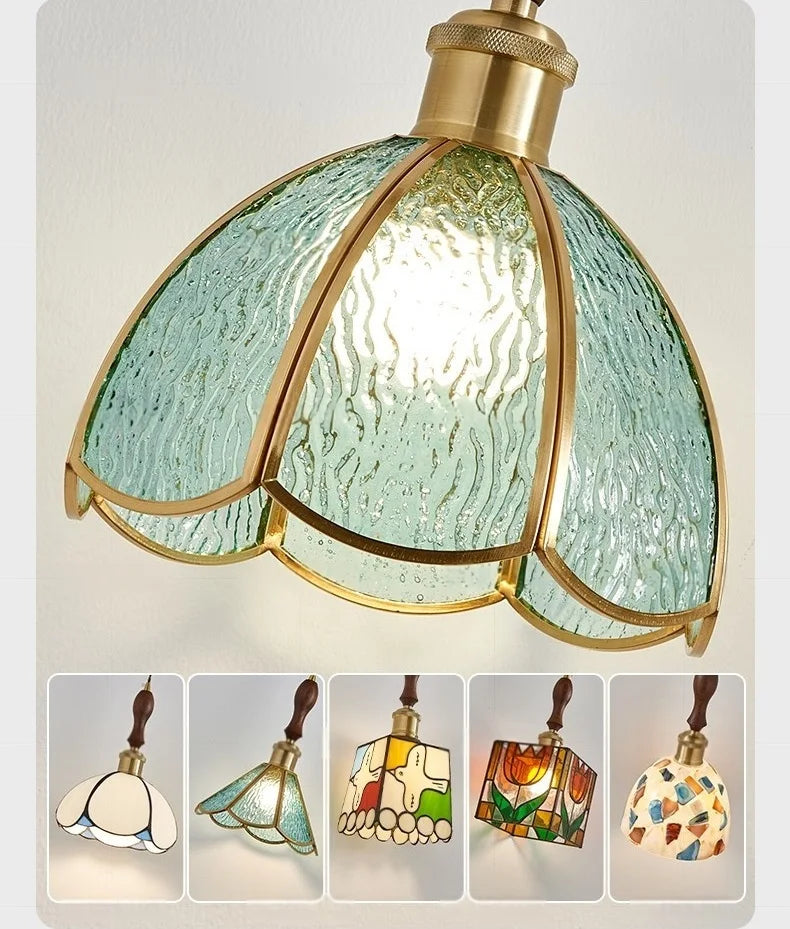 Polara - Tiffany-Pendelleuchte aus Vintage-Glas