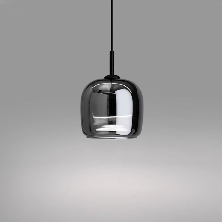 Skandinavische - Glas Pendelleuchte Schwarz