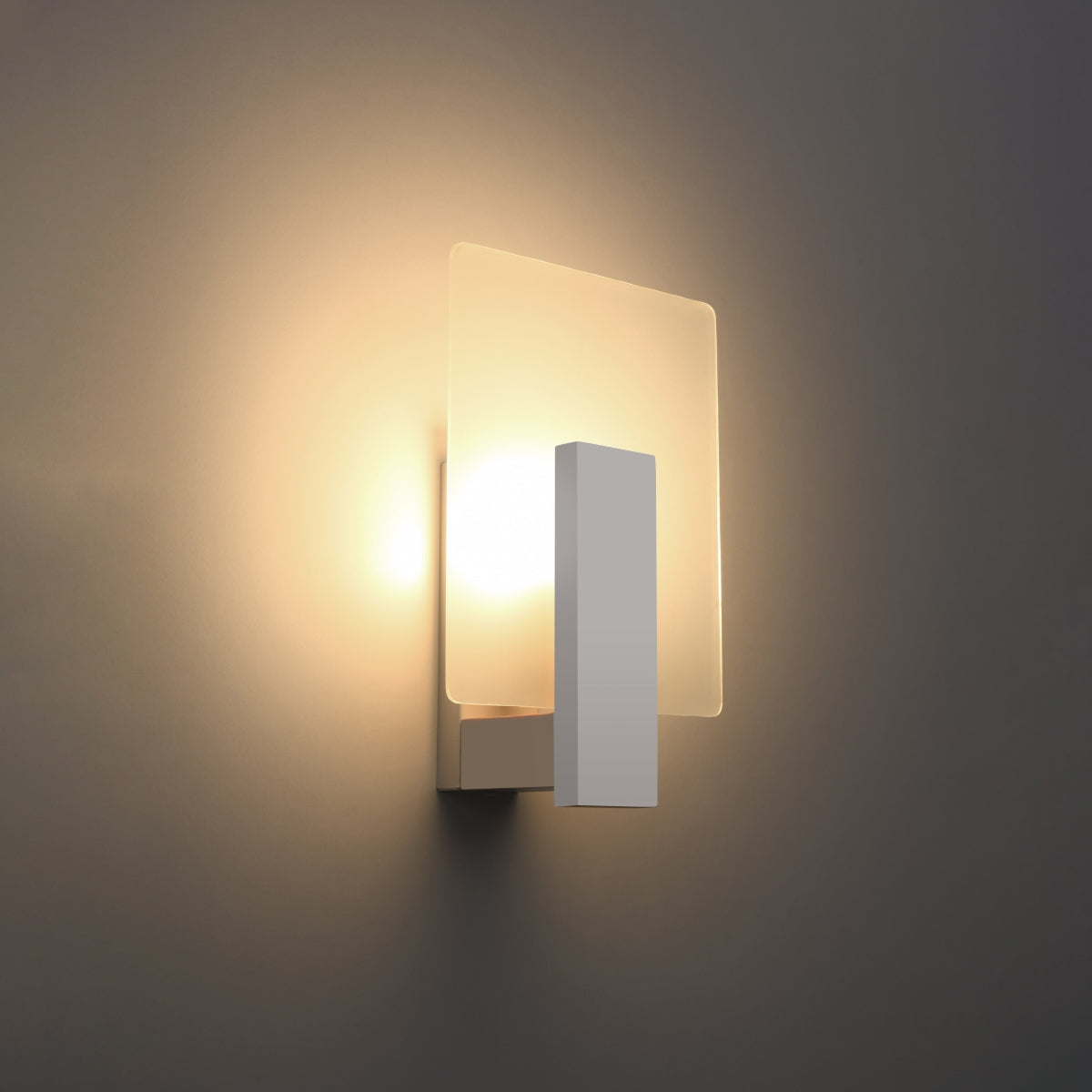 LAPPO - Wandleuchte, weiß, aus Holz und Glas