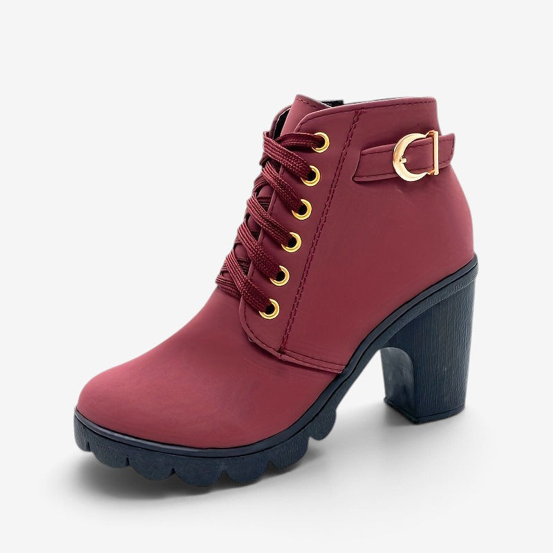 Schnürstiefelette mit Absatz für Damen
