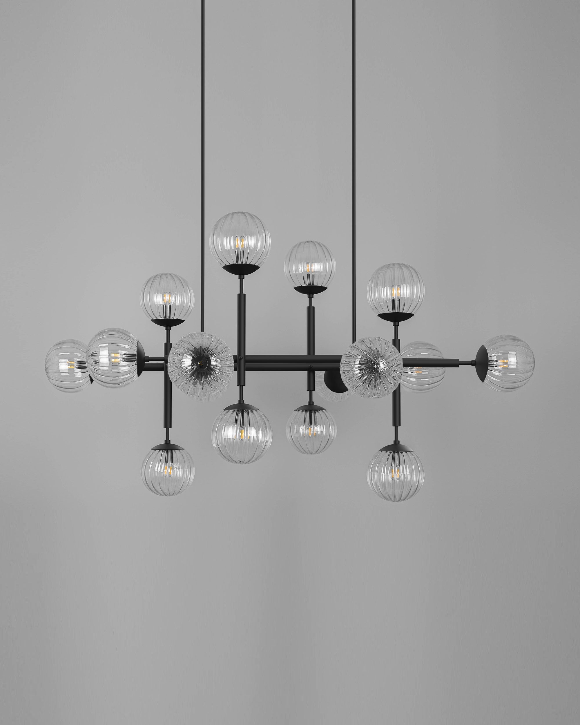 Metall/Glas - Designer-Pendelleuchte, Metall/Glas