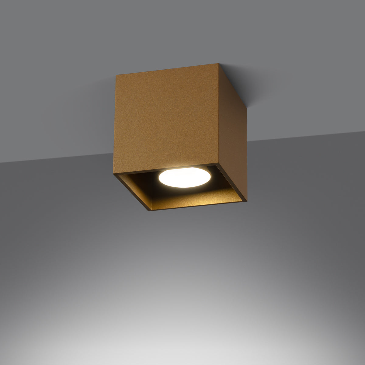 Aurela - Goldene Deckenleuchte 10x10 cm