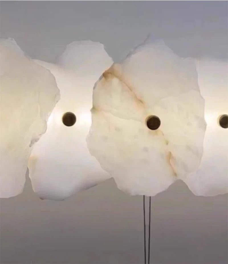 Spanische - Alabaster-Wandleuchte mit Kupferelementen
