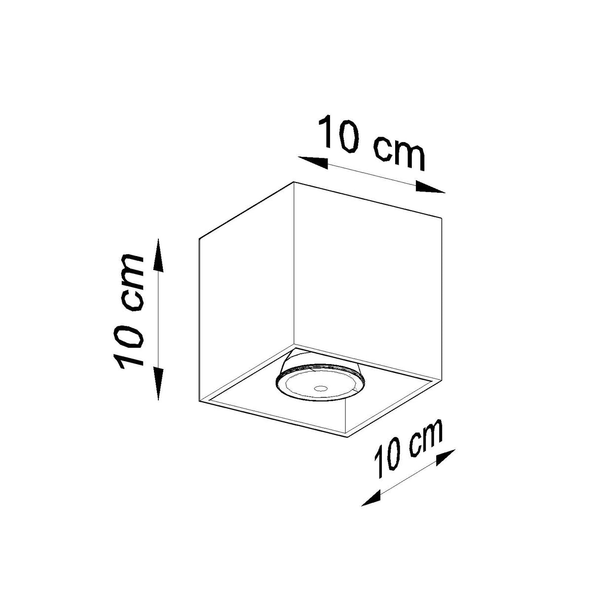 HATI - Deckenleuchte, 1-flammig, Goldfarbenes Aluminium, 10