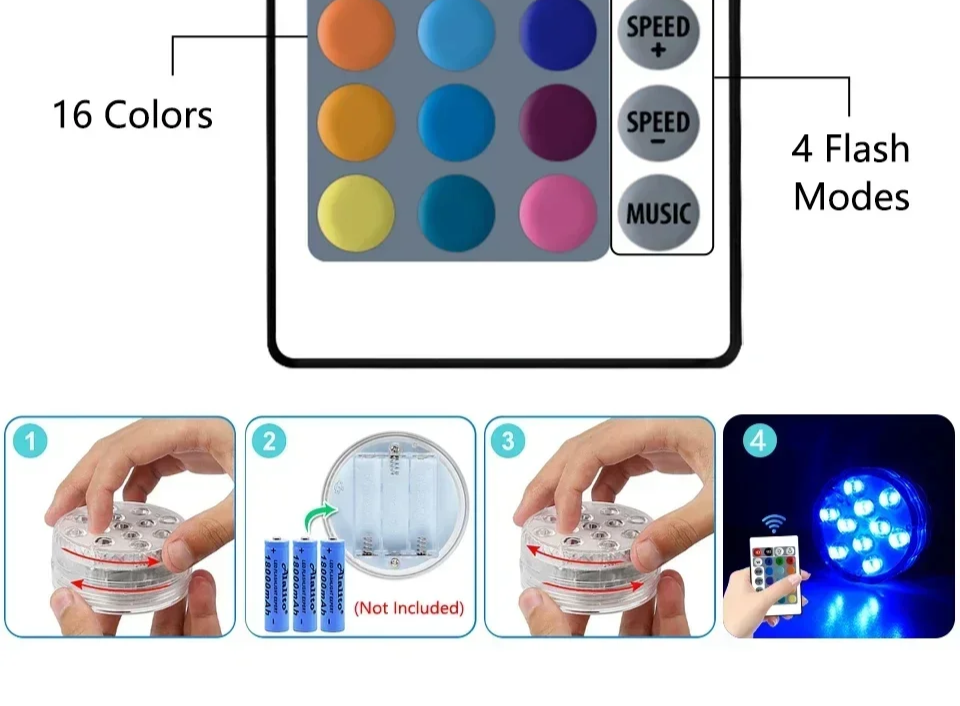 Casaluna - RGB-Unterwasserleuchte IP68 mit Magnet und