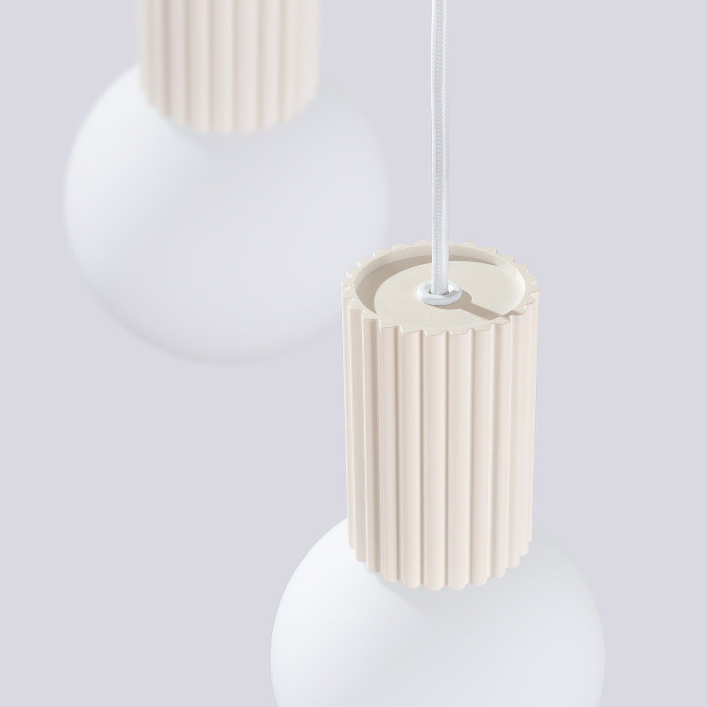 Claria - Pendelleuchte, 3-flammig, beige mit mattierten