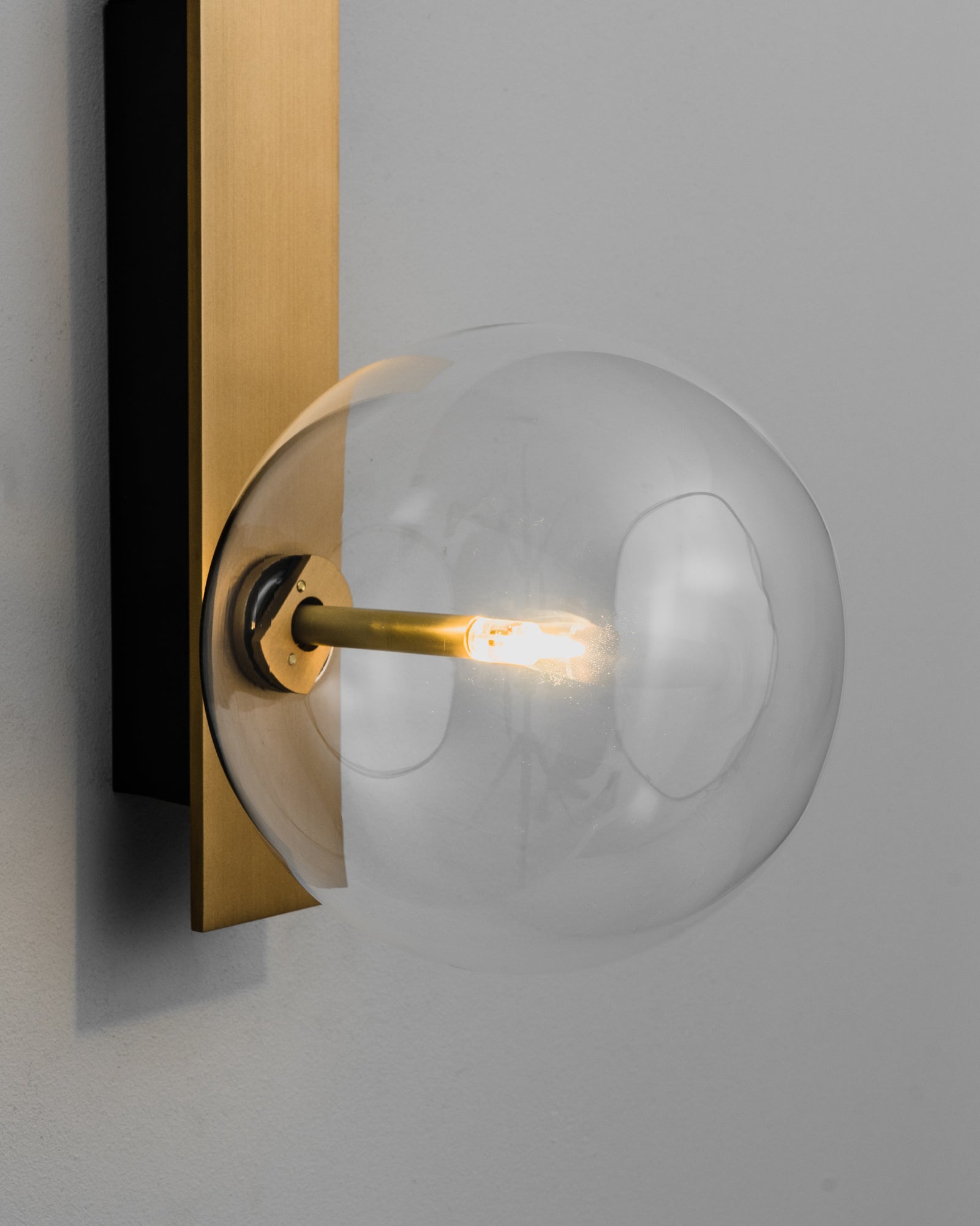 Metall/Glas - Designer-Wandleuchte, Metall/Glas