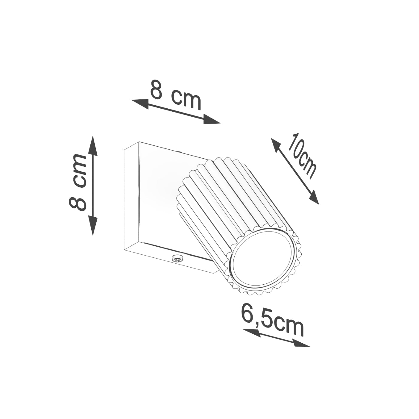 Karbon - Wandlampe Karbon Gold aus Aluminium