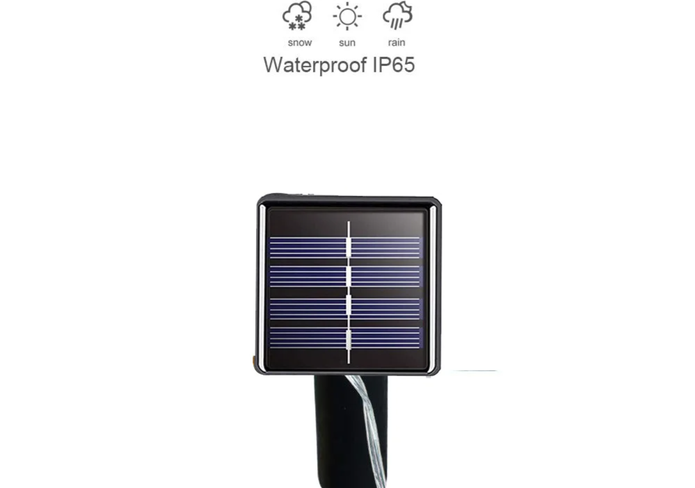 Helios - Solar-Lichterkette in Pilzform, 5 m, 12 LEDs