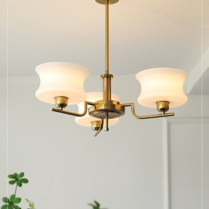 Claria - Klassischer Kronleuchter Gold & Glas
