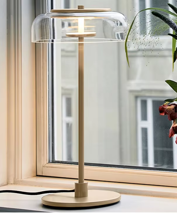 Quelix - Designer-Tischleuchte aus Glas mit LED