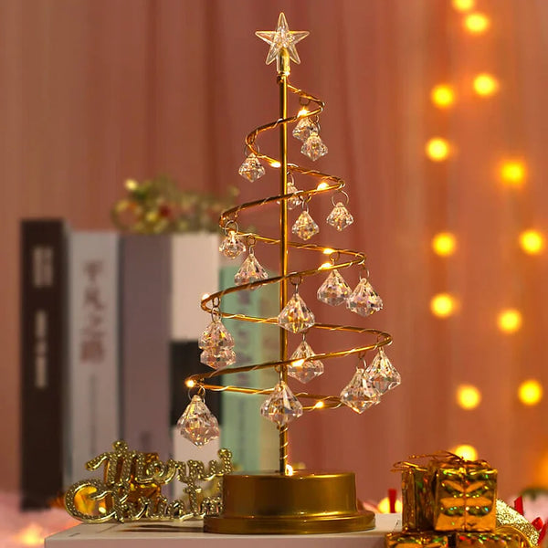 Studio - Tischleuchte in Form eines Kristall-Weihnachtsbaums