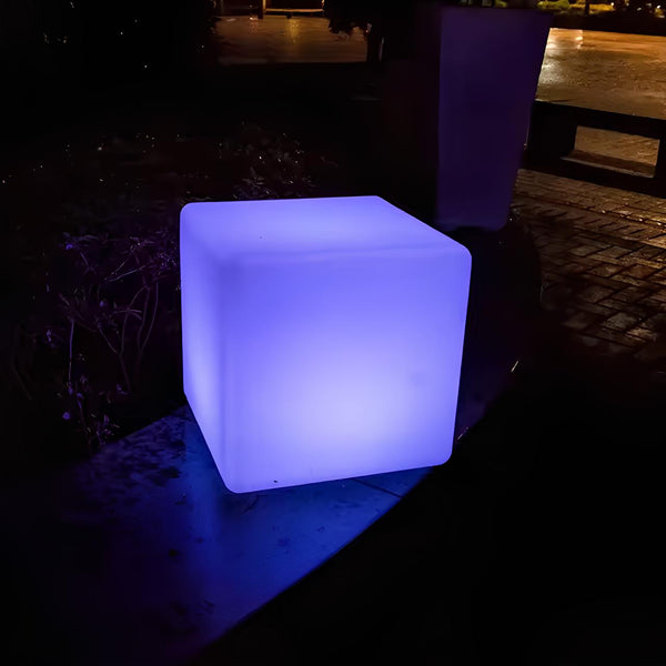 Würfelförmige - LED-Gartenleuchte mit Akku